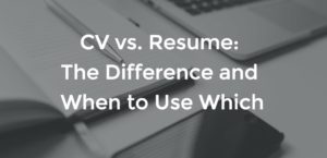 difference between cv and resume