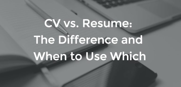 difference between cv and resume