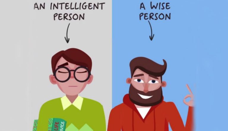 difference between an Intelligent person and a Wise person